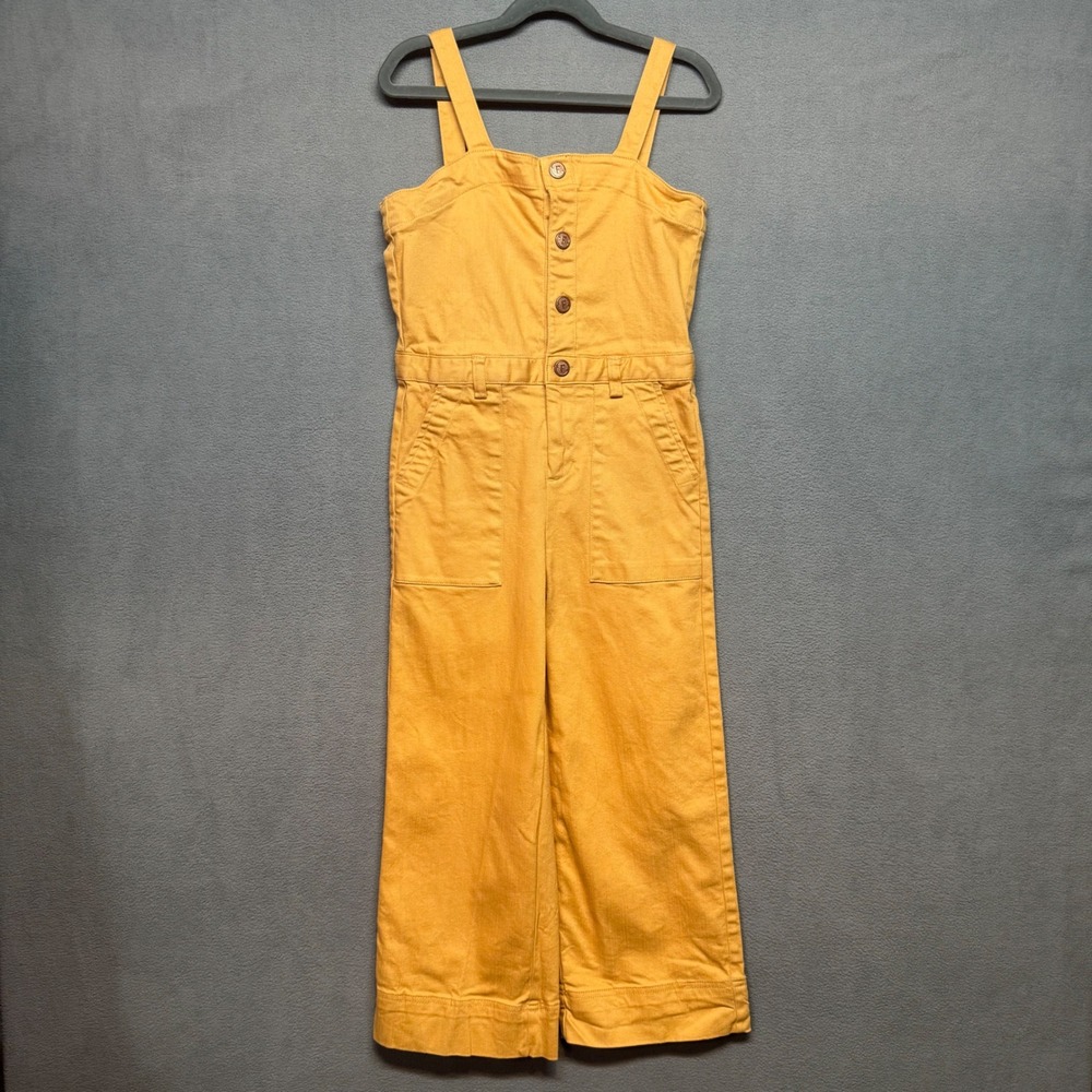 Finding Foxtale Jumpsuit Wide Leg Overalls Mustard Yellow Size‎ 8 S24D122